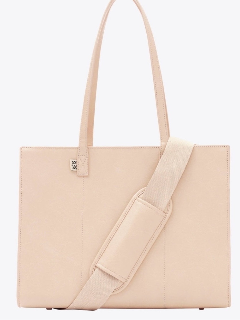 BEIS Blush Pink Tote with Removable Strap